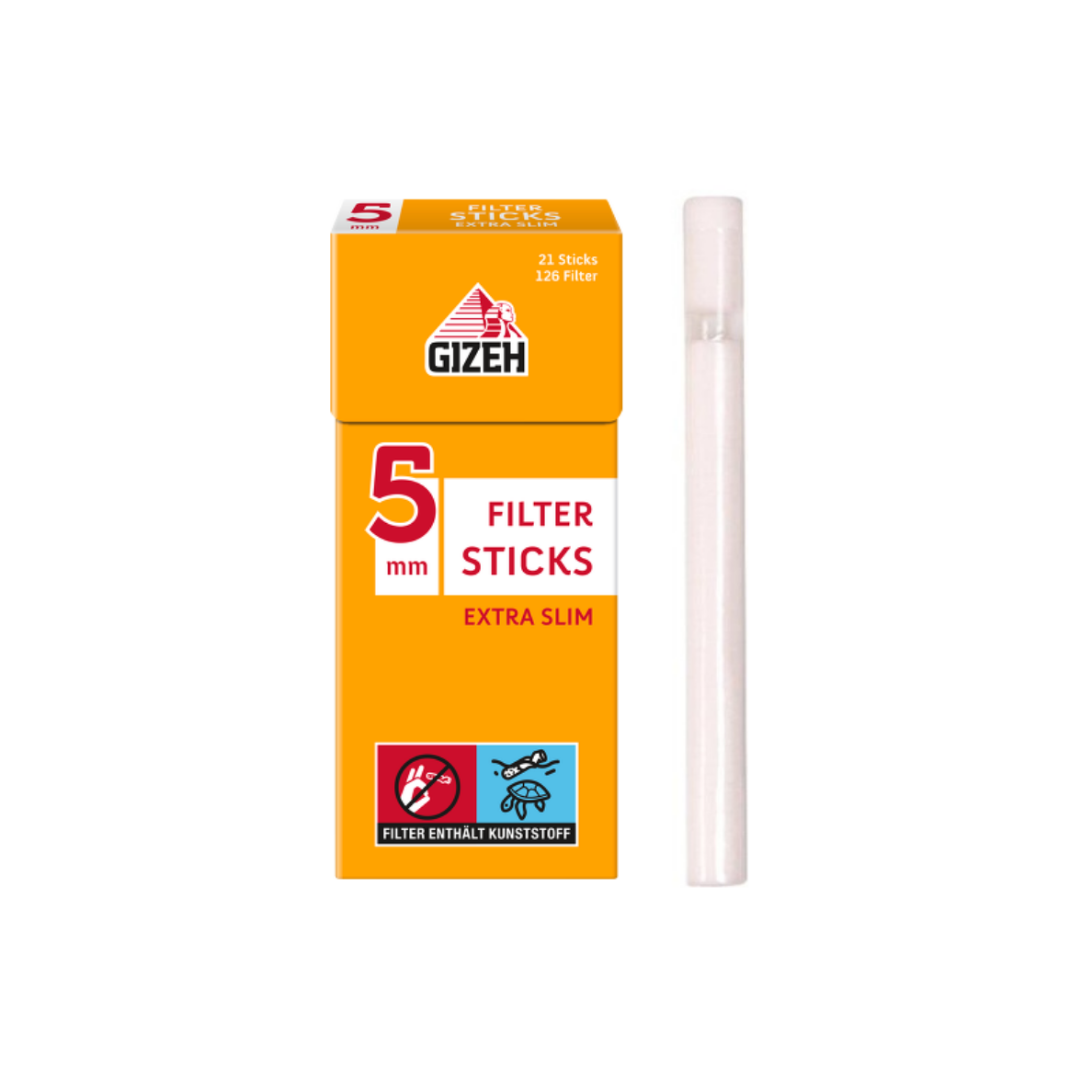 Gizeh Filter Sticks Extra Slim 5 mm Diameter