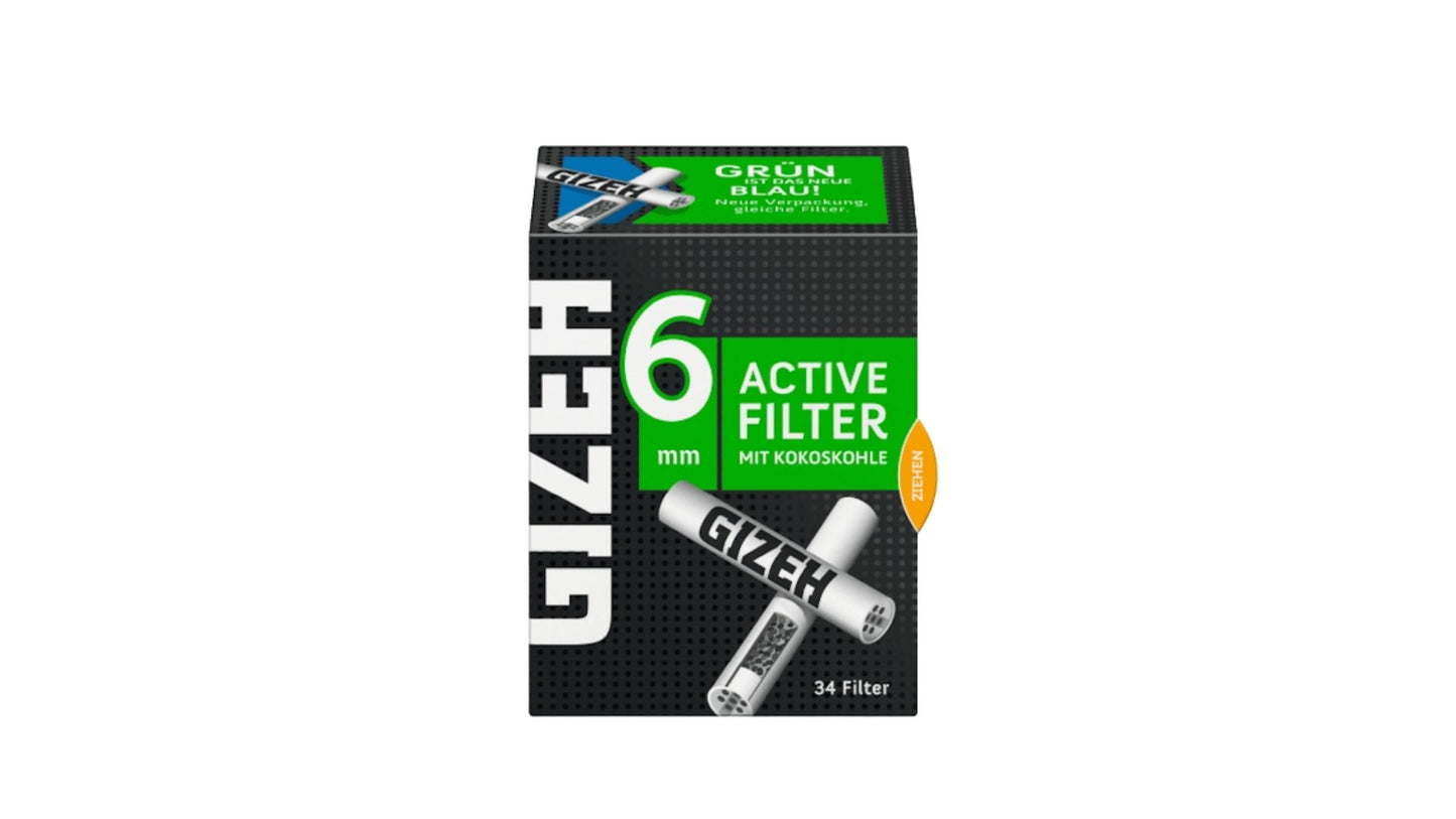 Gizeh 6mm Active Filter Mit Aktivkohle