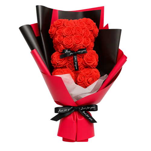 Rosen Teddy im Strauß