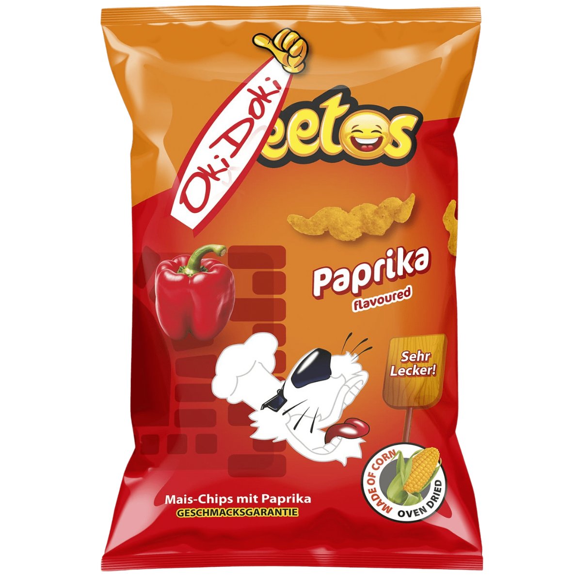 Oki Doki-eetos Mais-Chips Paprika