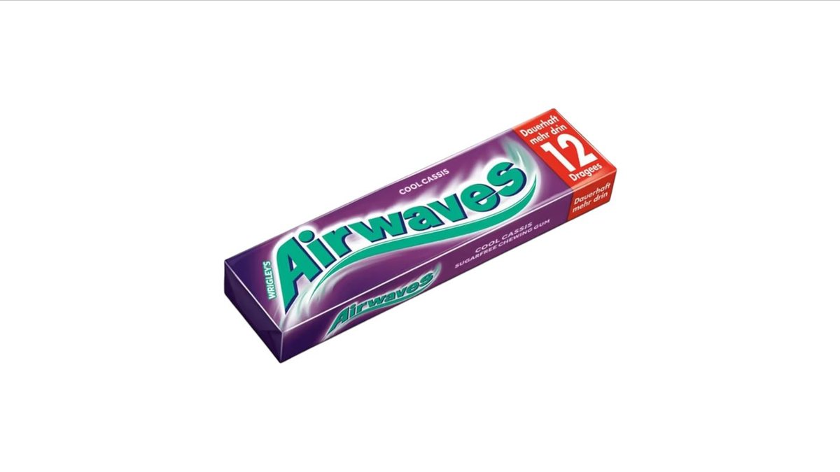 Wrigley's Airwaves Cool Cassis Zuckerfrei 10 Stücke, 17 g