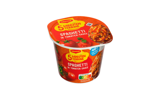 Maggi 5  Minuten Terrine Spaghetti in Tomaten Sauce
